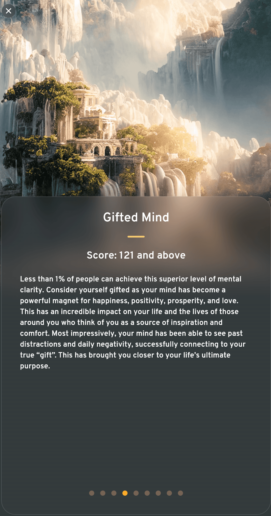 Beginning app — Clarity Test result